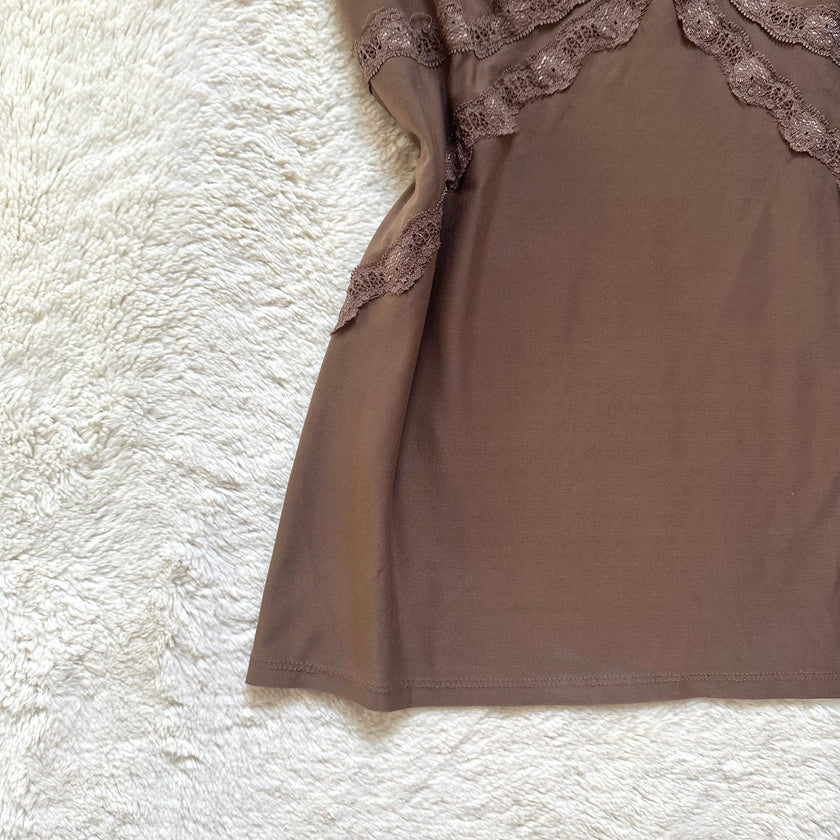 2000's cocoa lace camisole