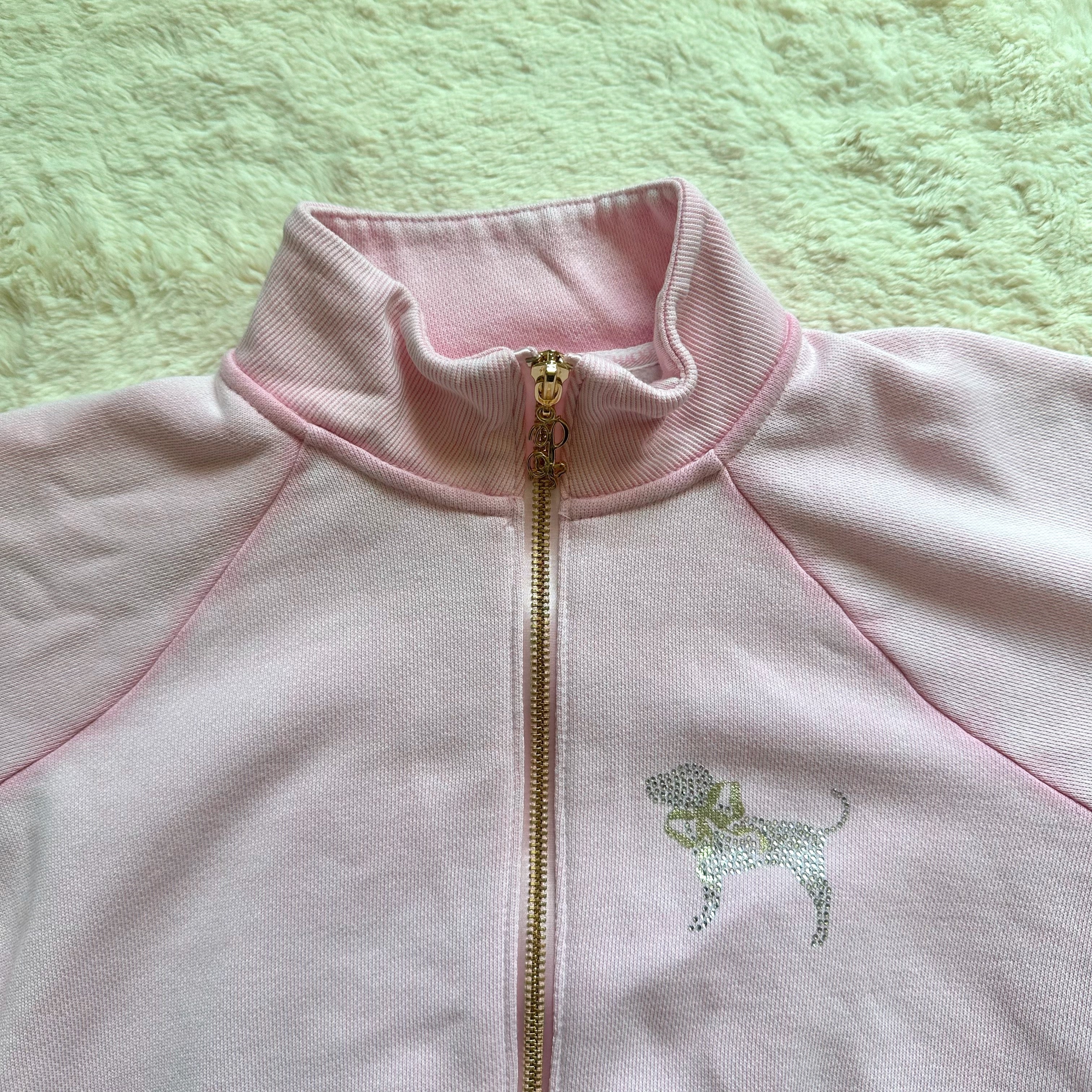 PINK x loveshackfancy reissued full-zip sweatshirt