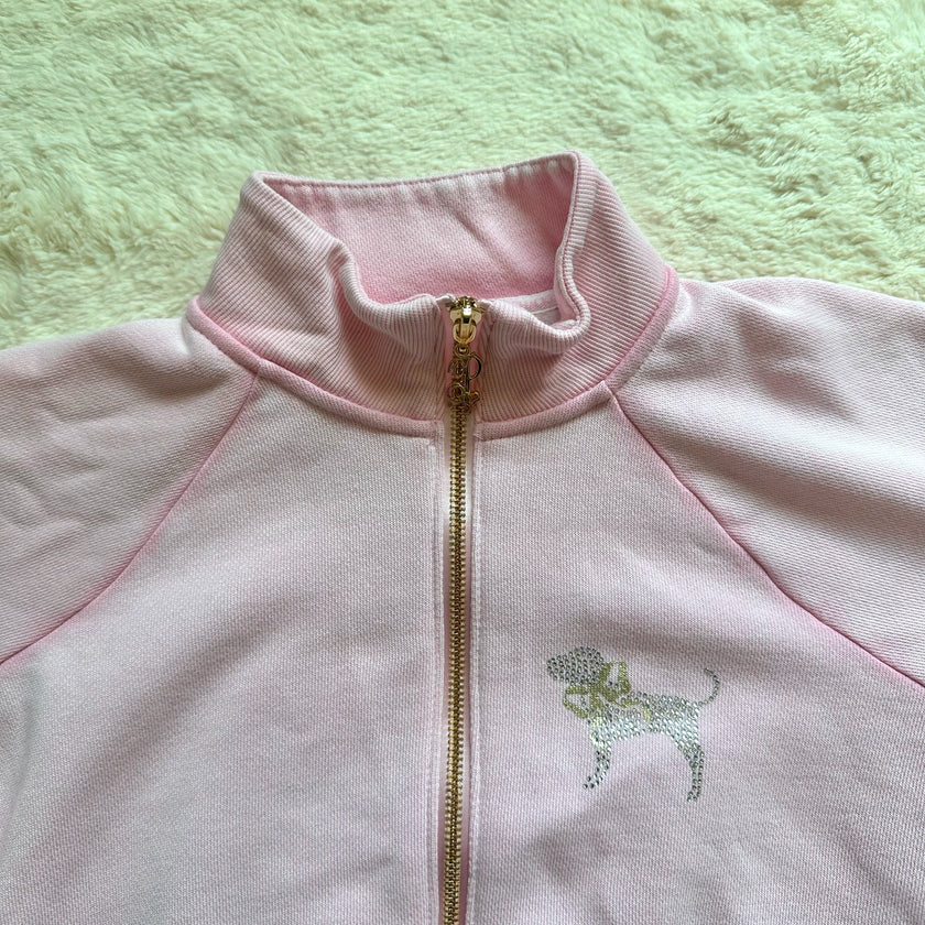 PINK x loveshackfancy reissued full-zip sweatshirt