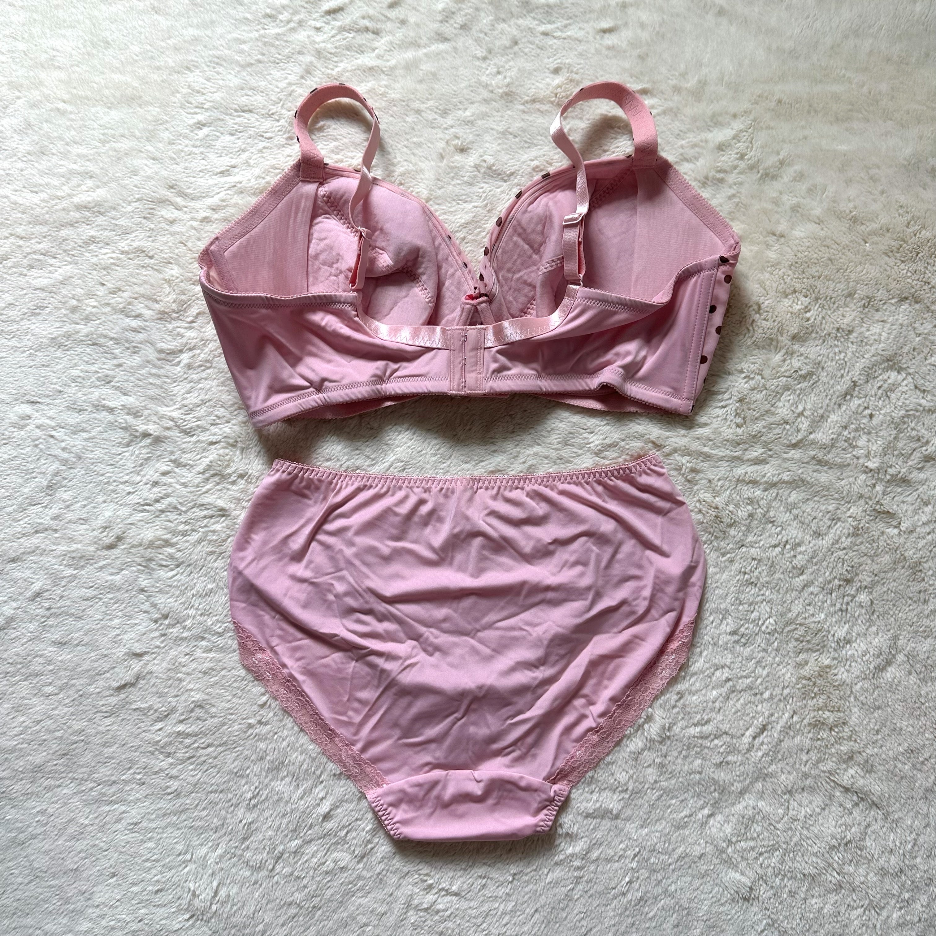 japanese brand polka dot bra + panty set