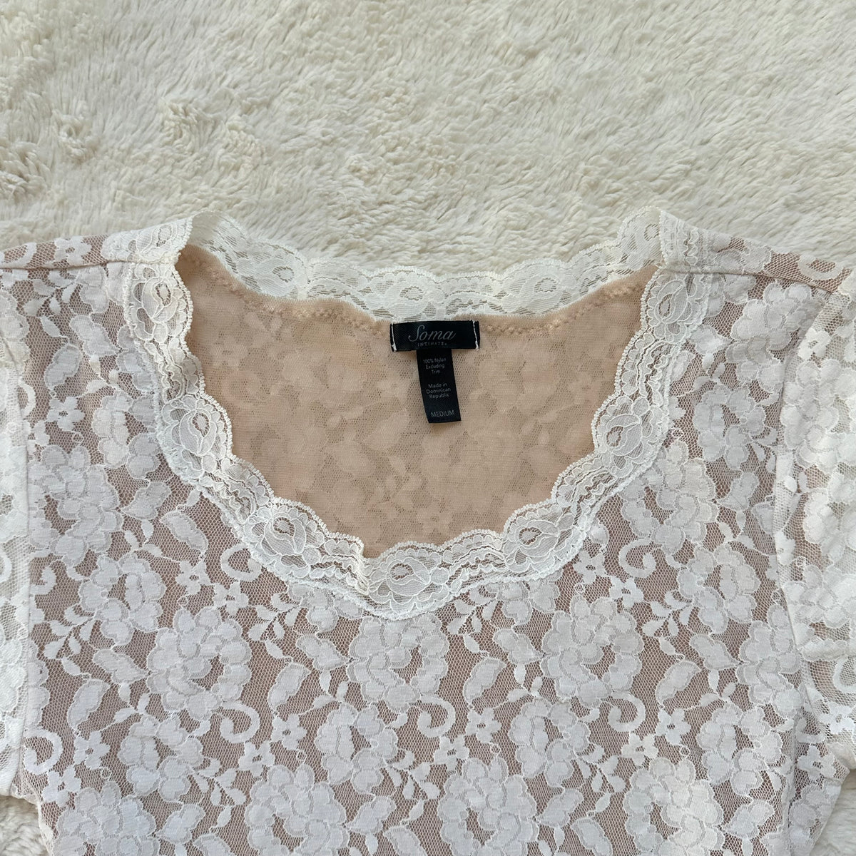 2000's ivory flora blouse