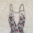 1980's tea party floral slip dress