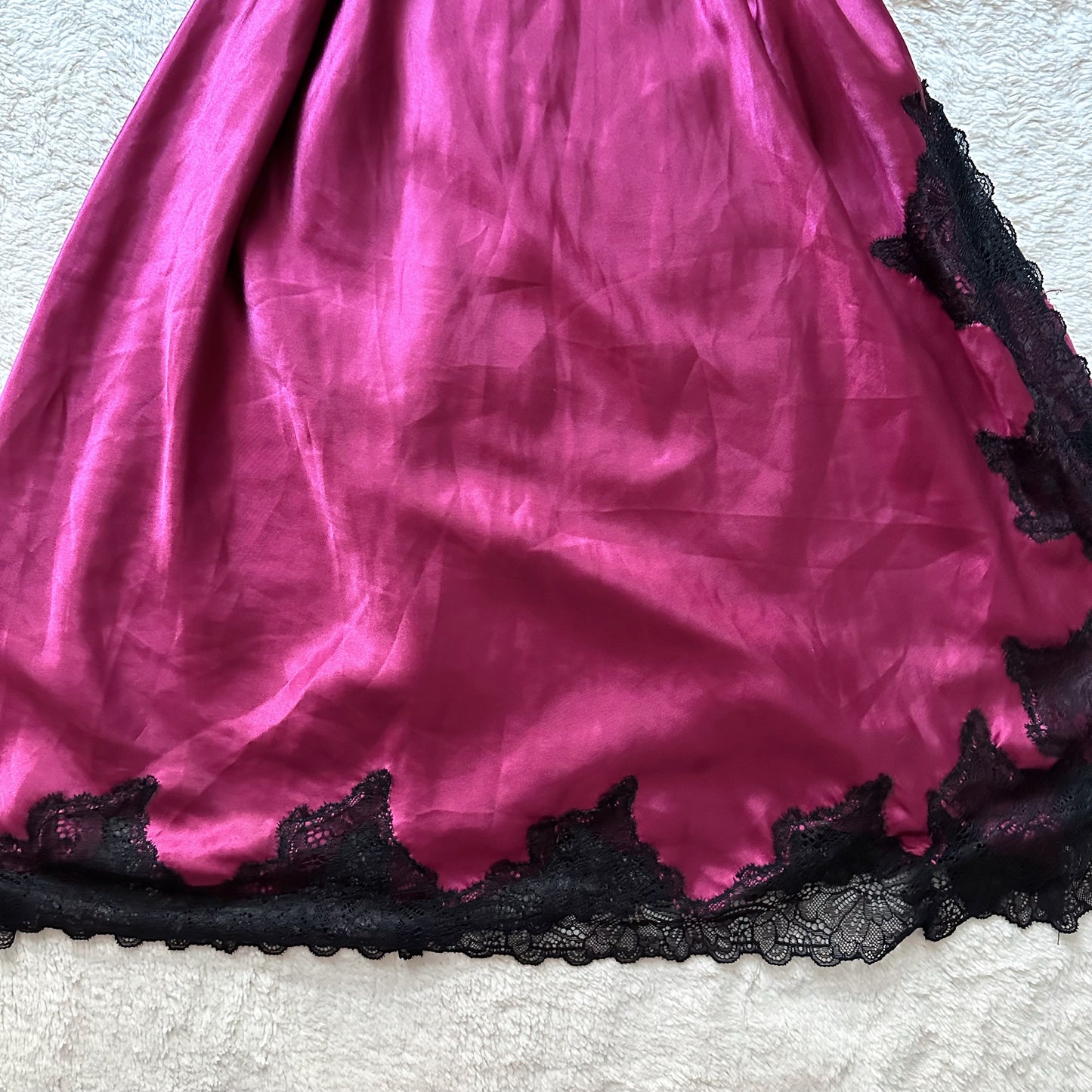 90's charmeuse cranberry gown