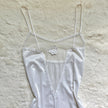 1980's ivory sonata slip dress