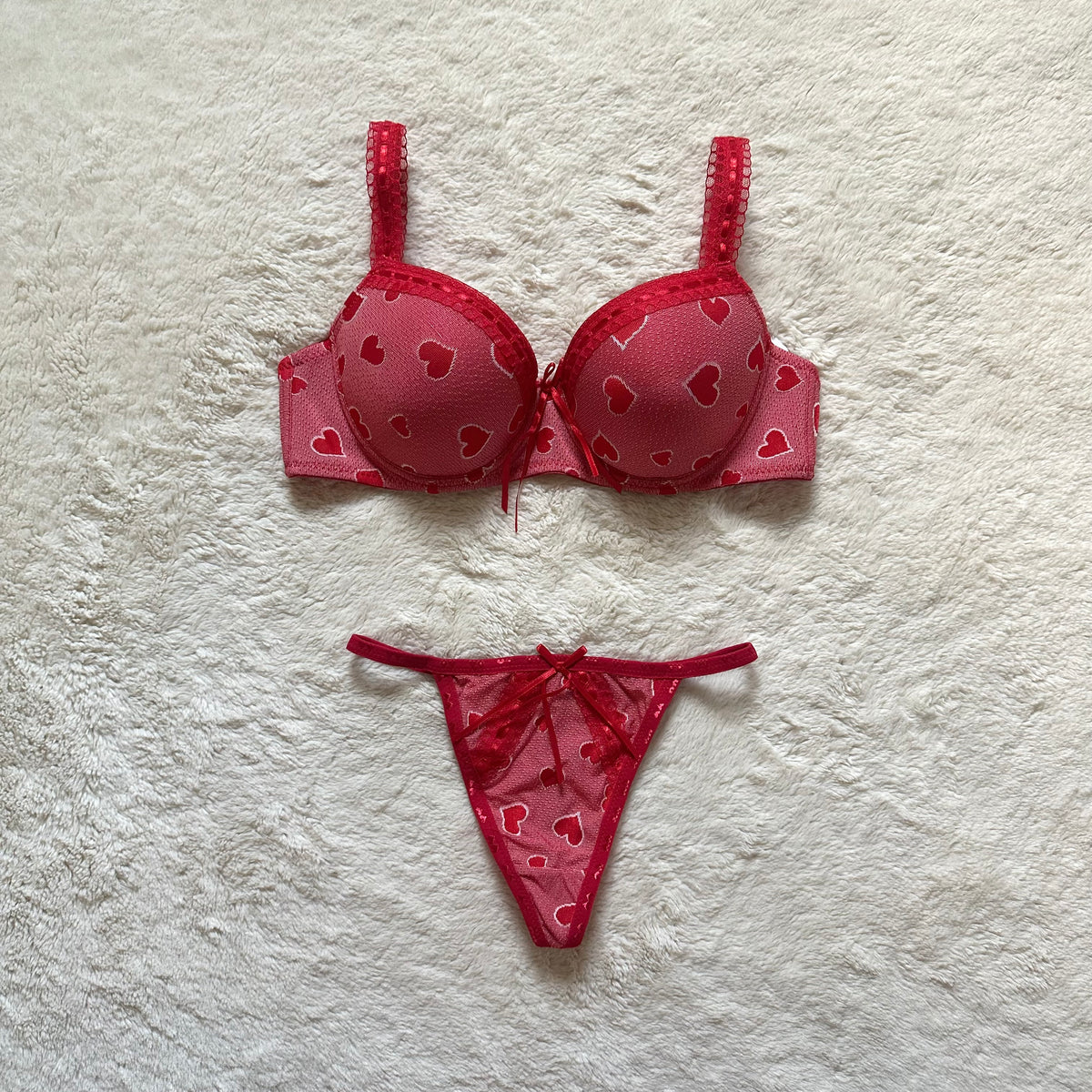 2000's love bite bra + panty set