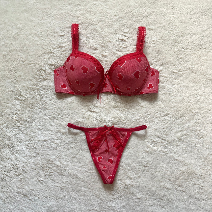 2000's love bite bra + panty set