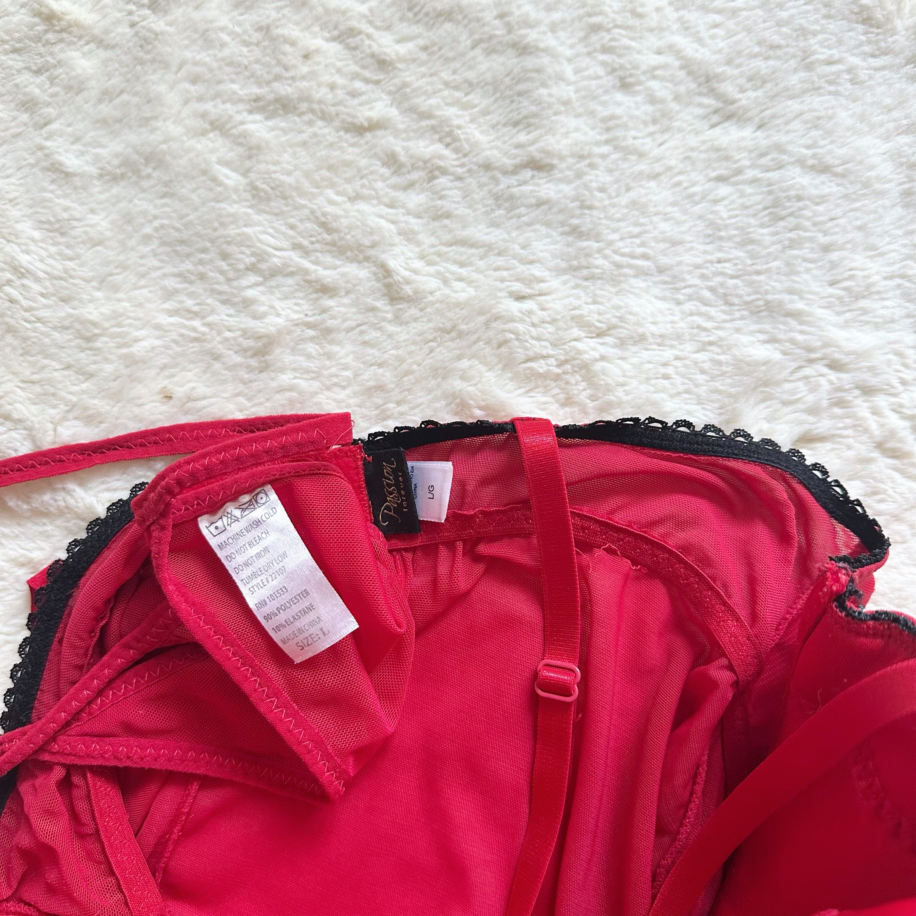 2000's vampress babydoll slip set