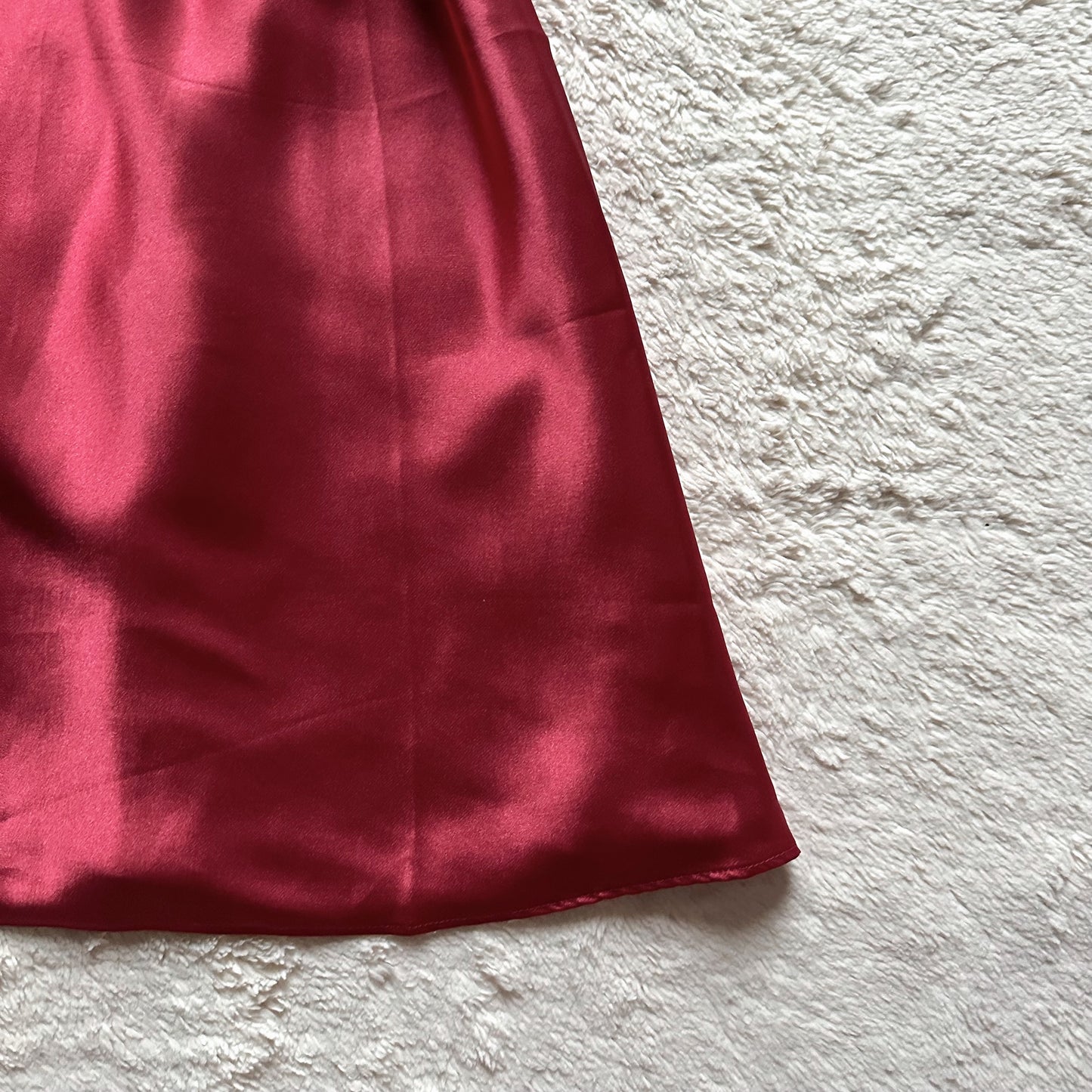 2000's scarlet satin lace slip