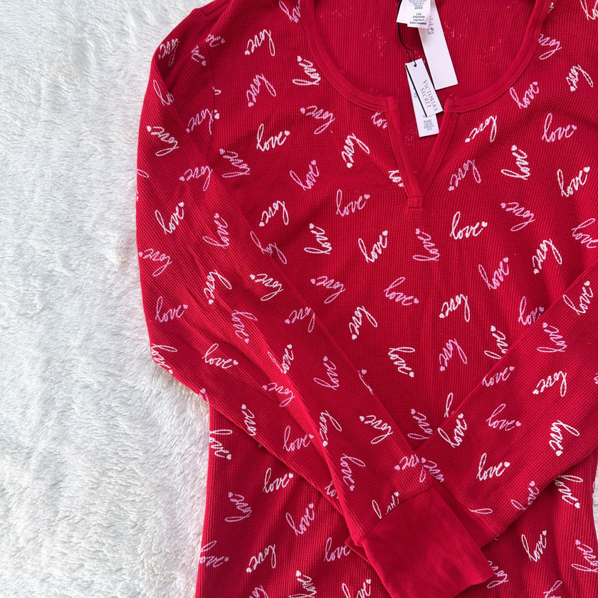 2023 cozy candied thermal pj top