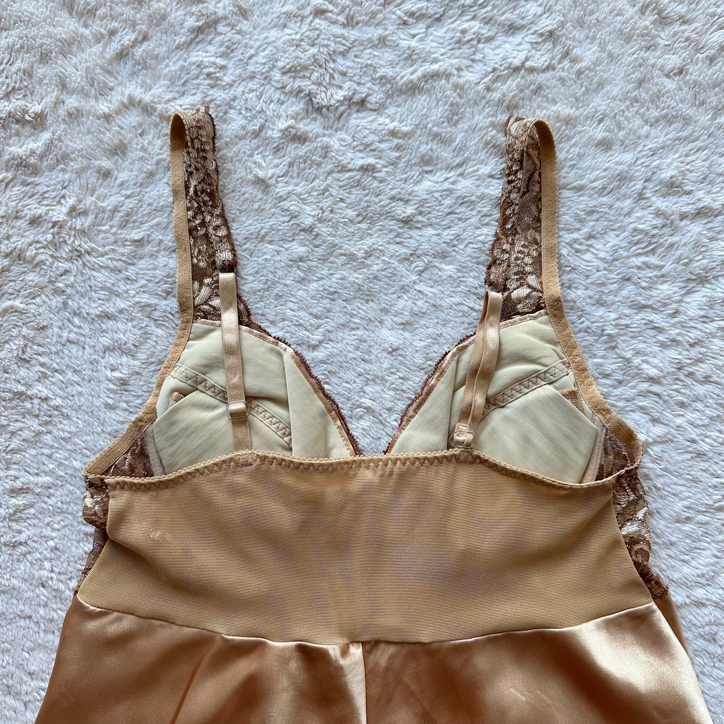 1999 lustrous gold princess slip dress