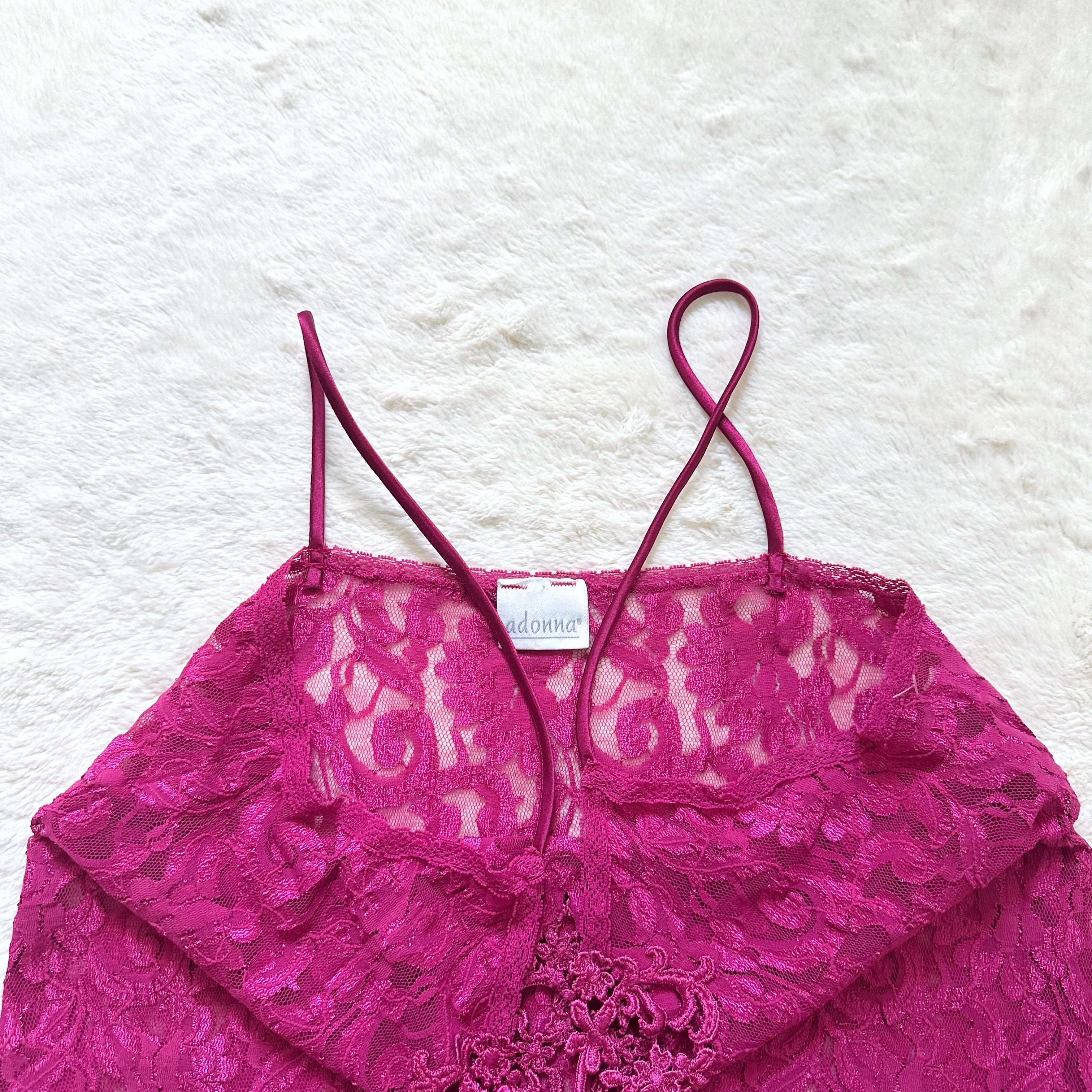 1990's fuchsia dream slip dress