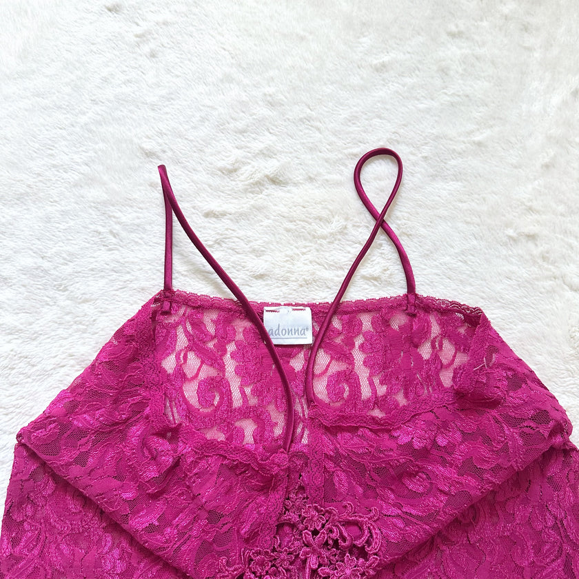 1990's fuchsia dream slip dress