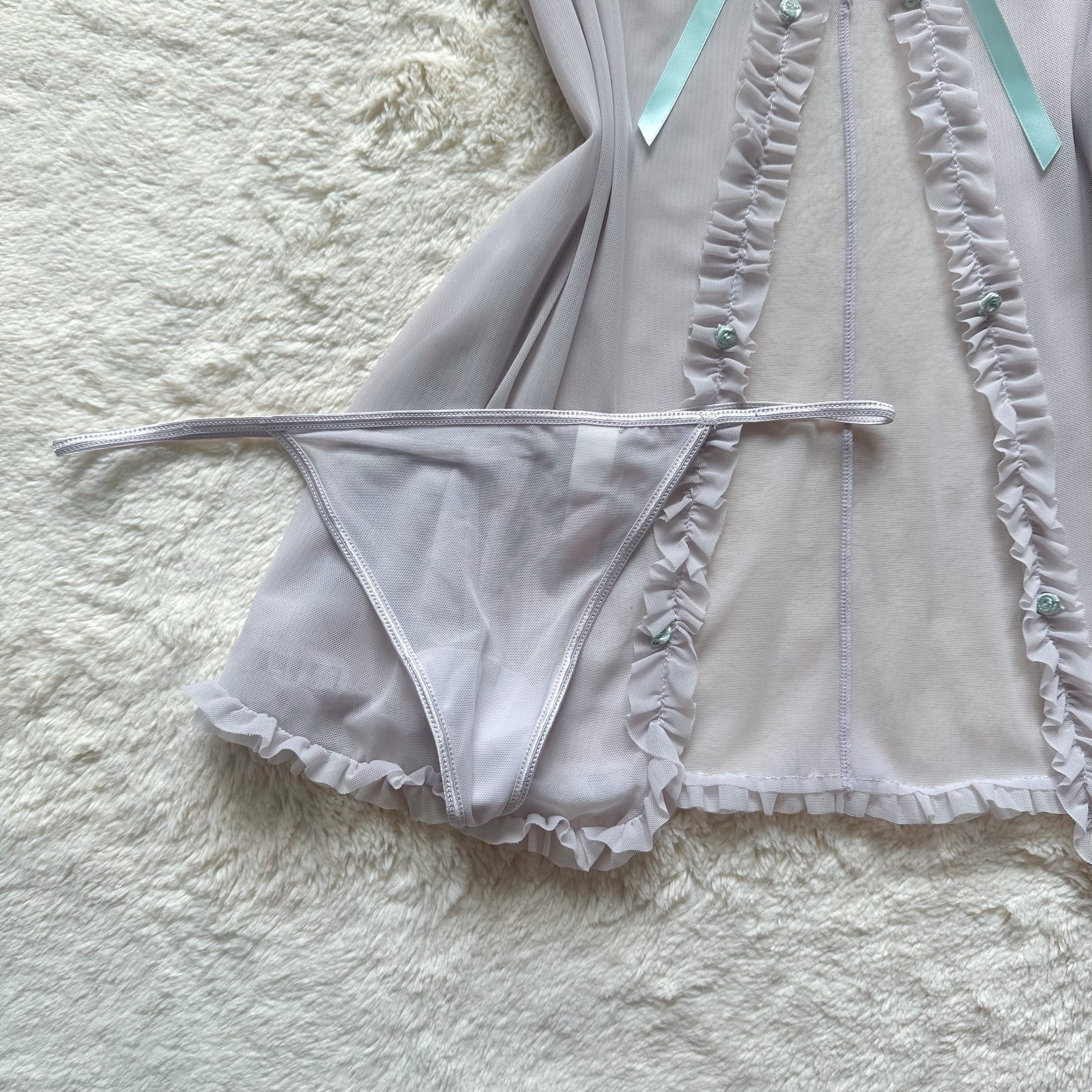 2000's seaglass ruffle slip set