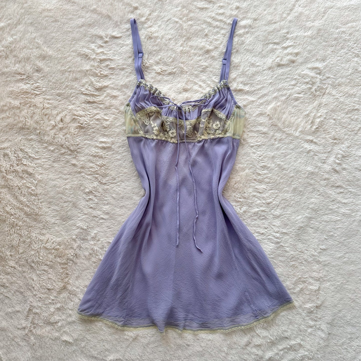 2002 lilac & pale yellow milkmaid chemise