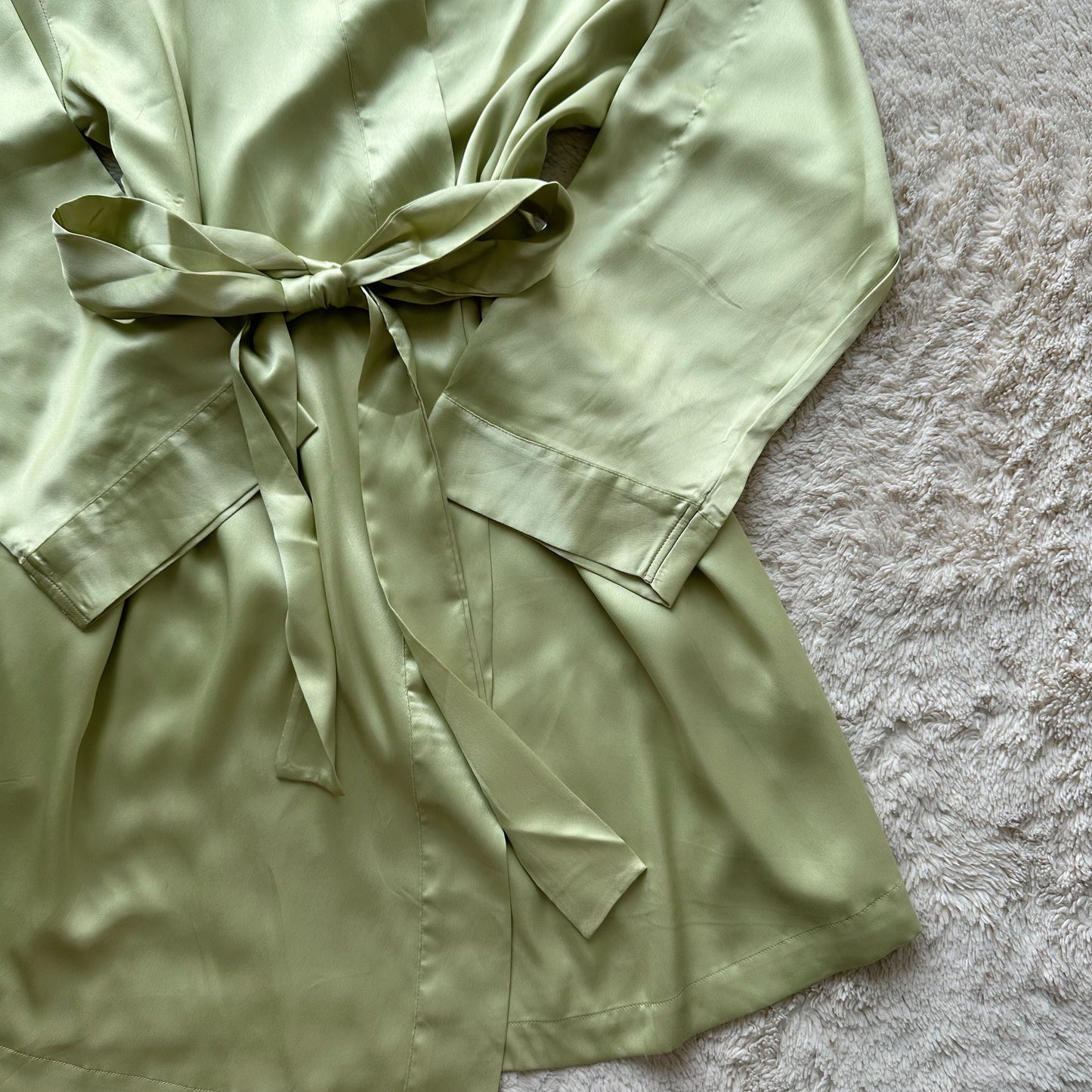 2000's sage satin robe