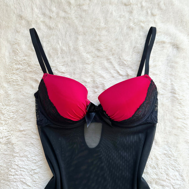 2000's cherry eclipse slip dress