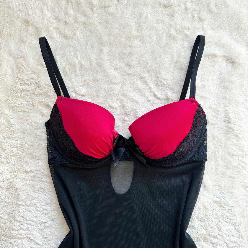 2000's cherry eclipse slip dress