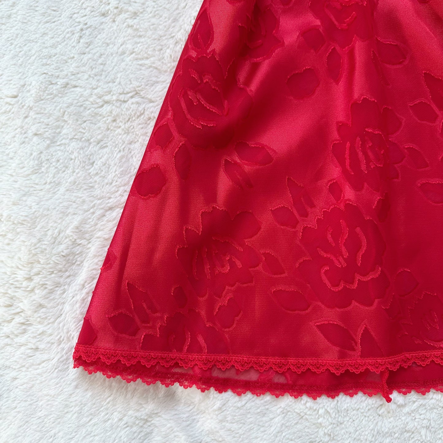 one of one - handmade ruby floral slip dress