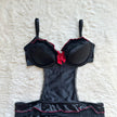 2000's dark ballet slip dress