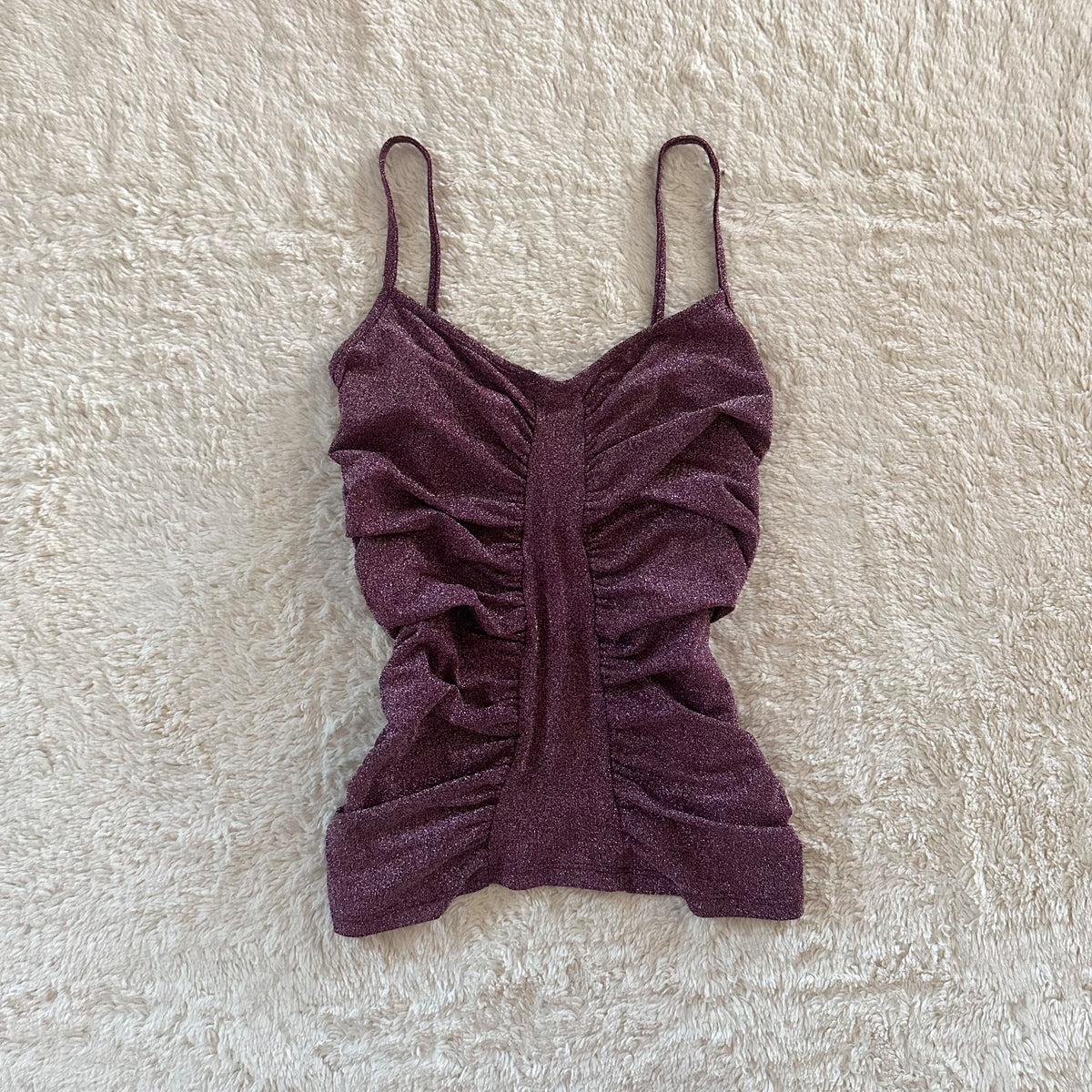 2000's mauve ruche camisole