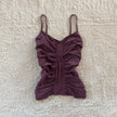 2000's mauve ruche camisole