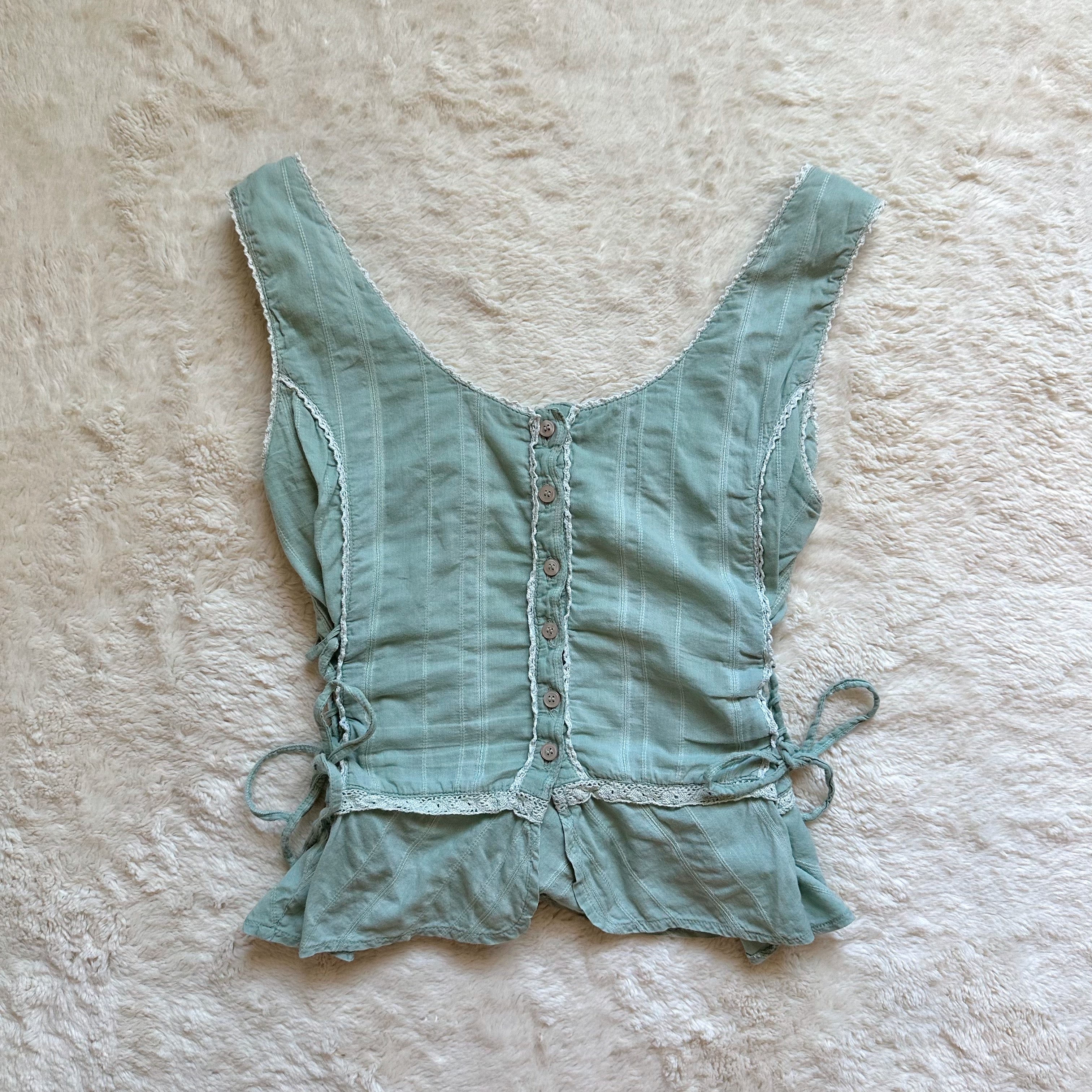 sage meadow lace top
