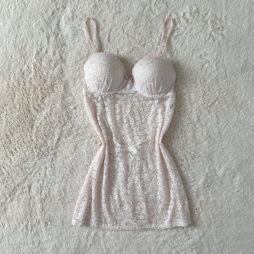 contemporary cream promise slip dress