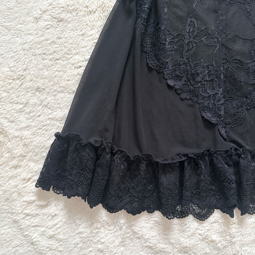 contemporary midnight mocha slip dress