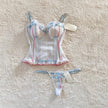 2000's ribbon candy bustier set