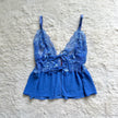 royal blue flyaway camisole