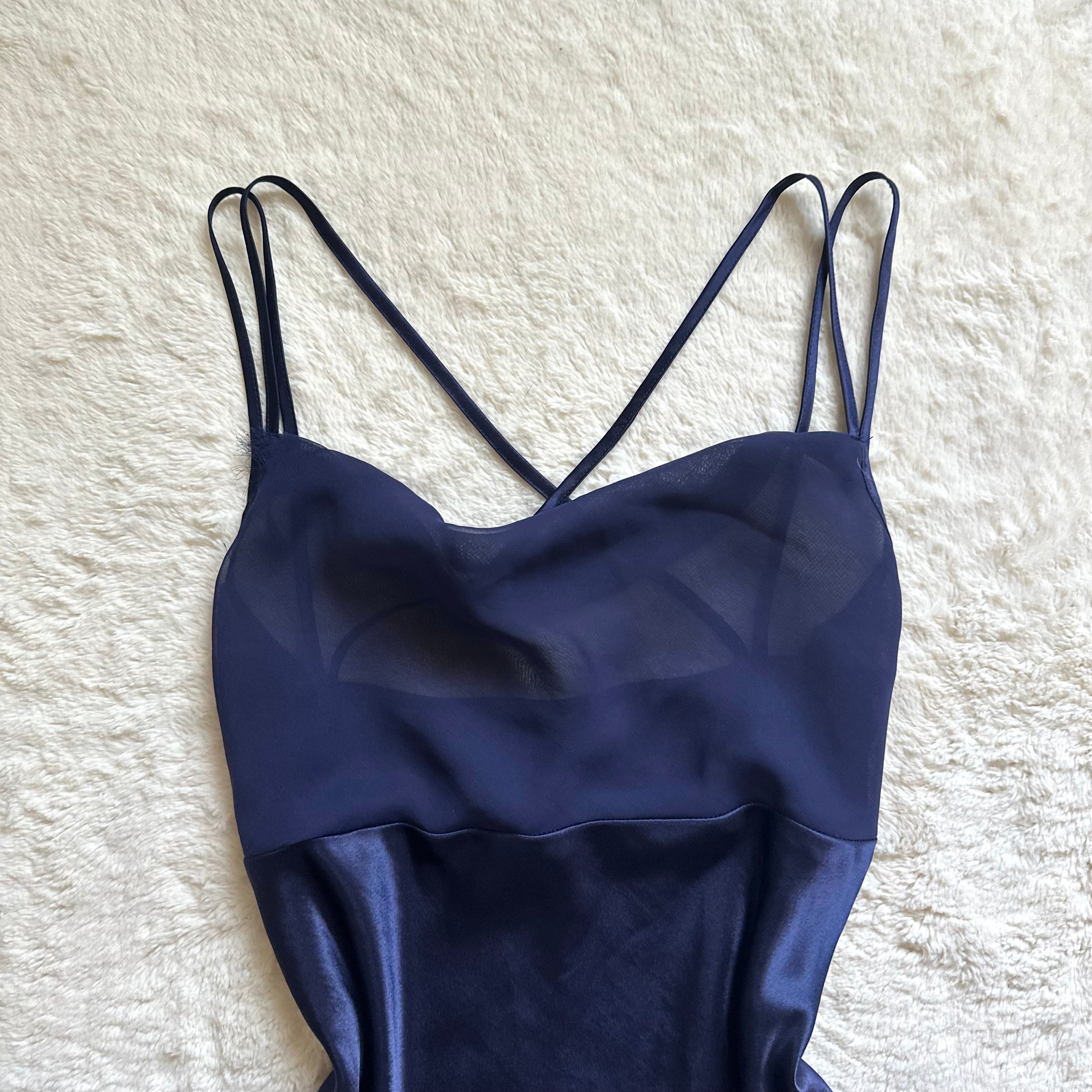 2000's midnight sonata slip dress