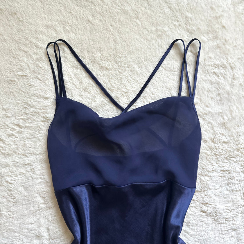 2000's midnight sonata slip dress