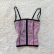 2000's velvet burnout corset