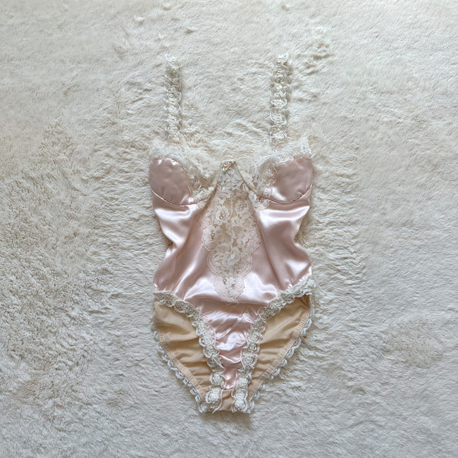 1990's ballet slipper teddy bodysuit