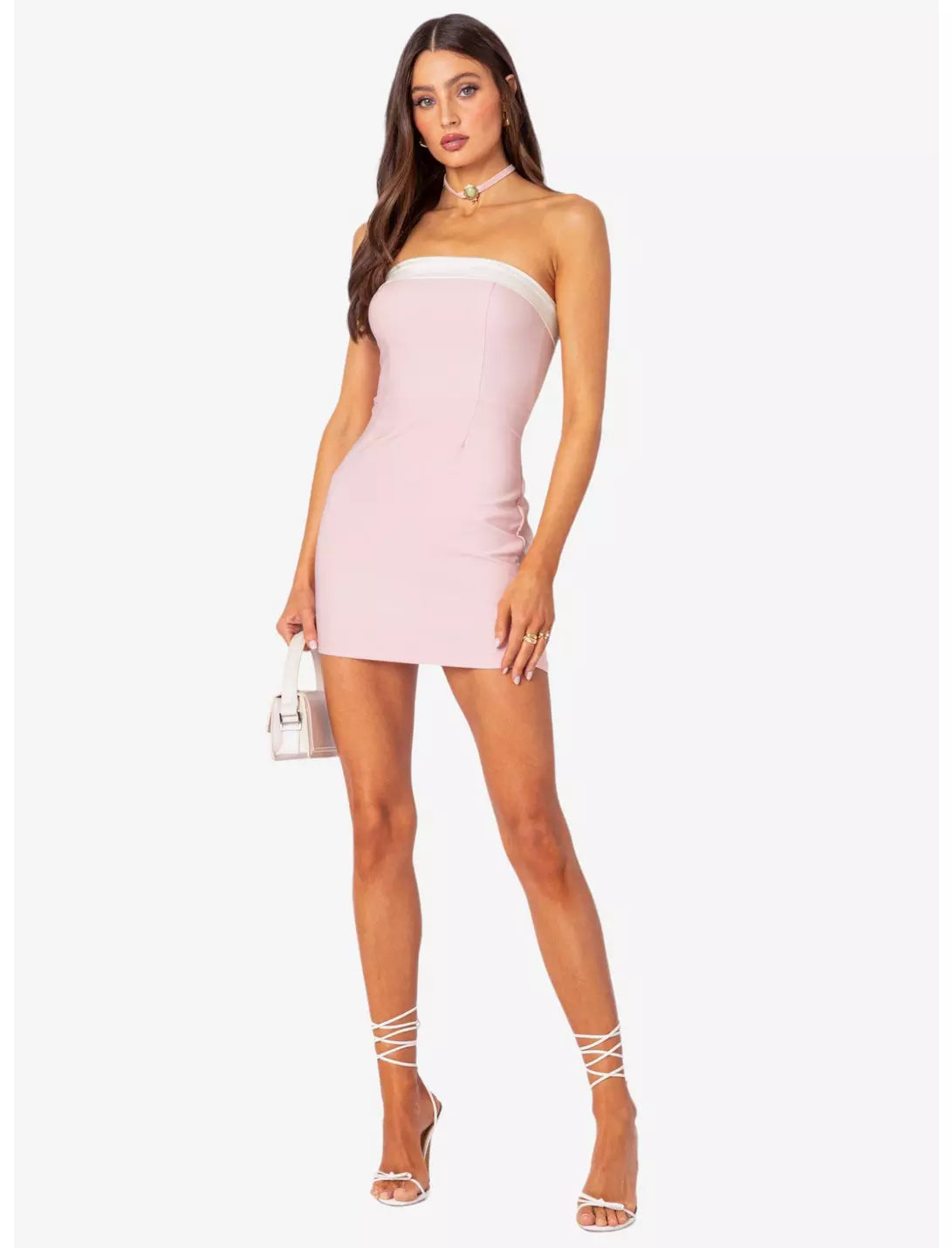edikted priyah contrast fold over dress - rtp: $64