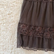 2000's espresso ribbon halter dress