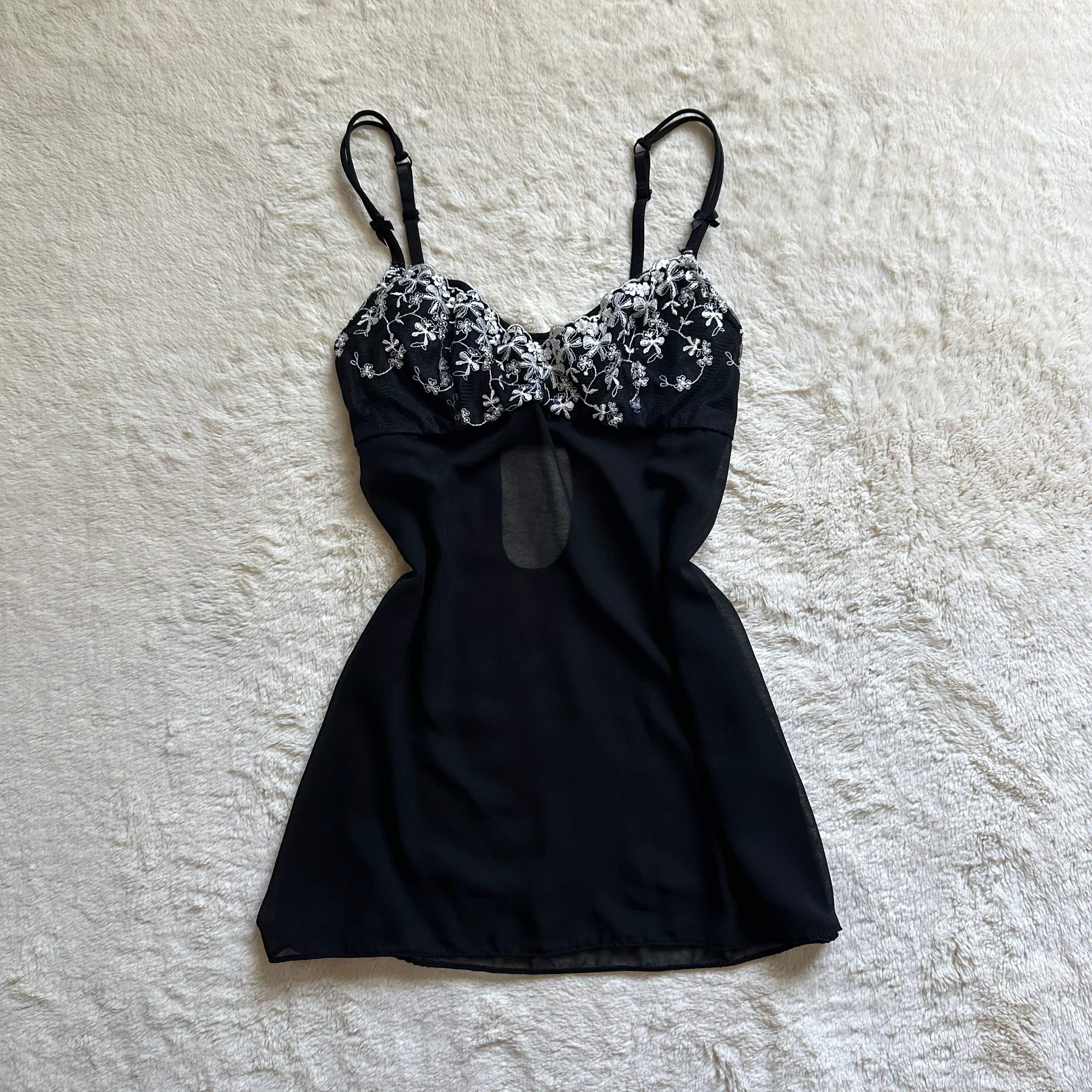 2000's midnight garden slip dress