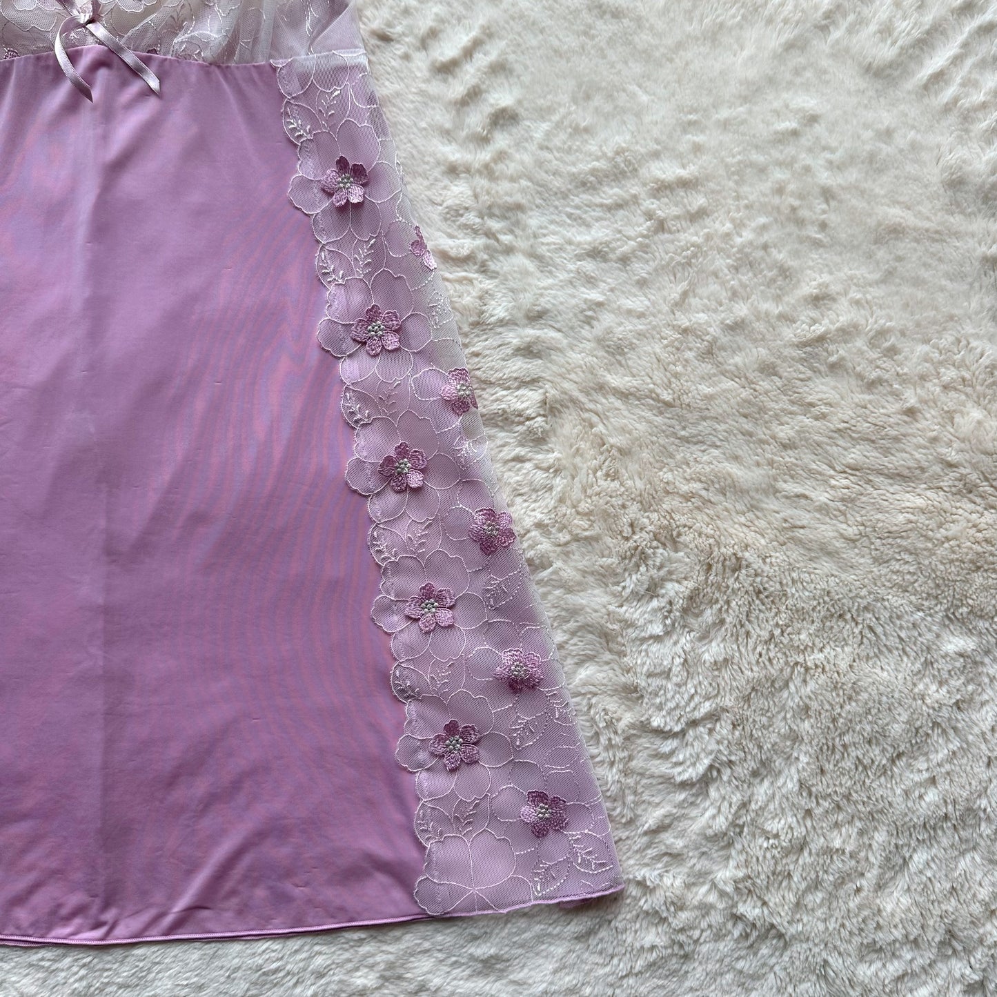 japanese brand lavender flower slip dress