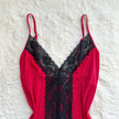 2000's crimson petal slip dress