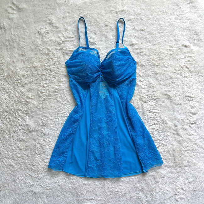 2000's bright skies slip dress
