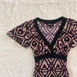 2000's plum mosaic top