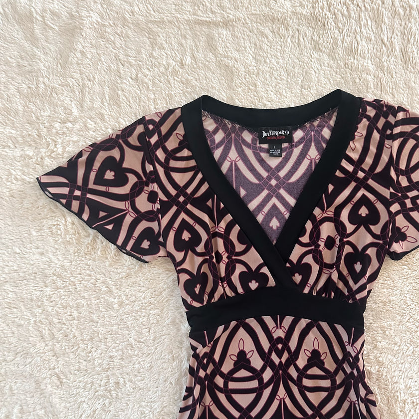 2000's plum mosaic top