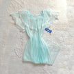 1980's aqua dream peignoir