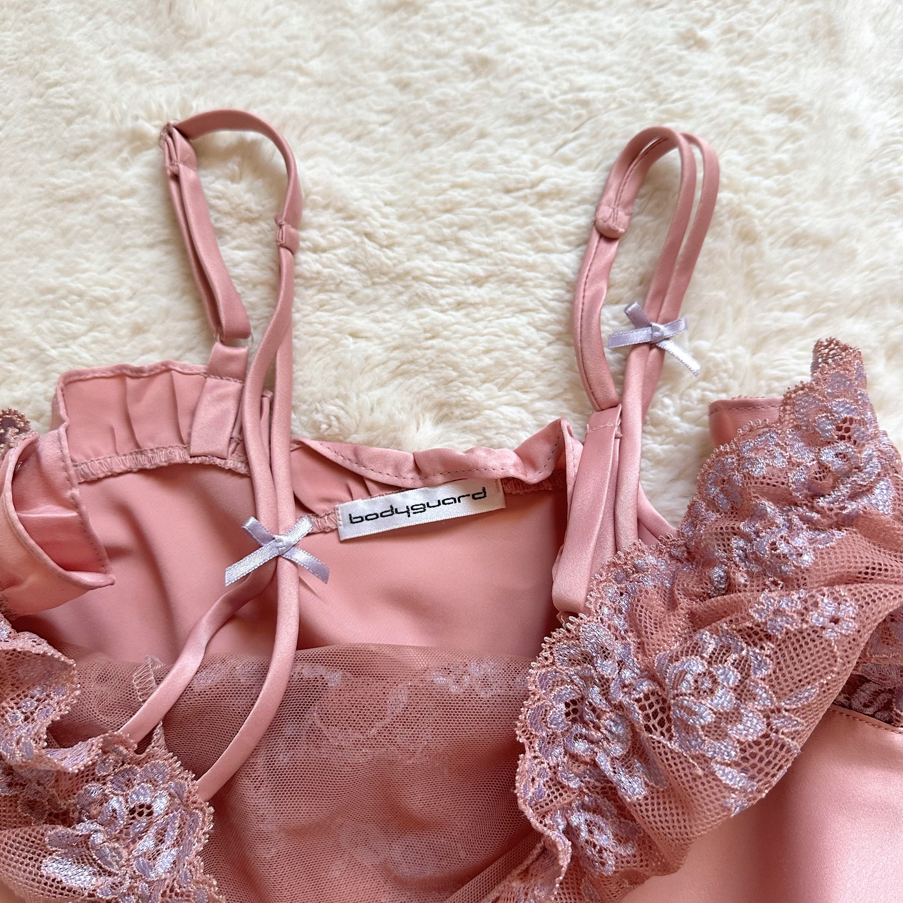 2000's dusty rose lace camisole