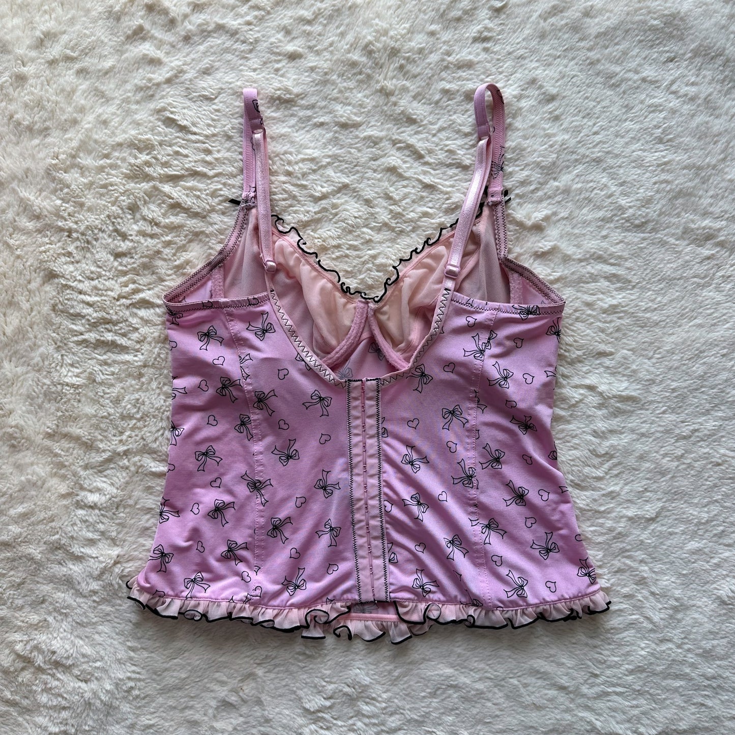 2005 lilac bow heart camisole