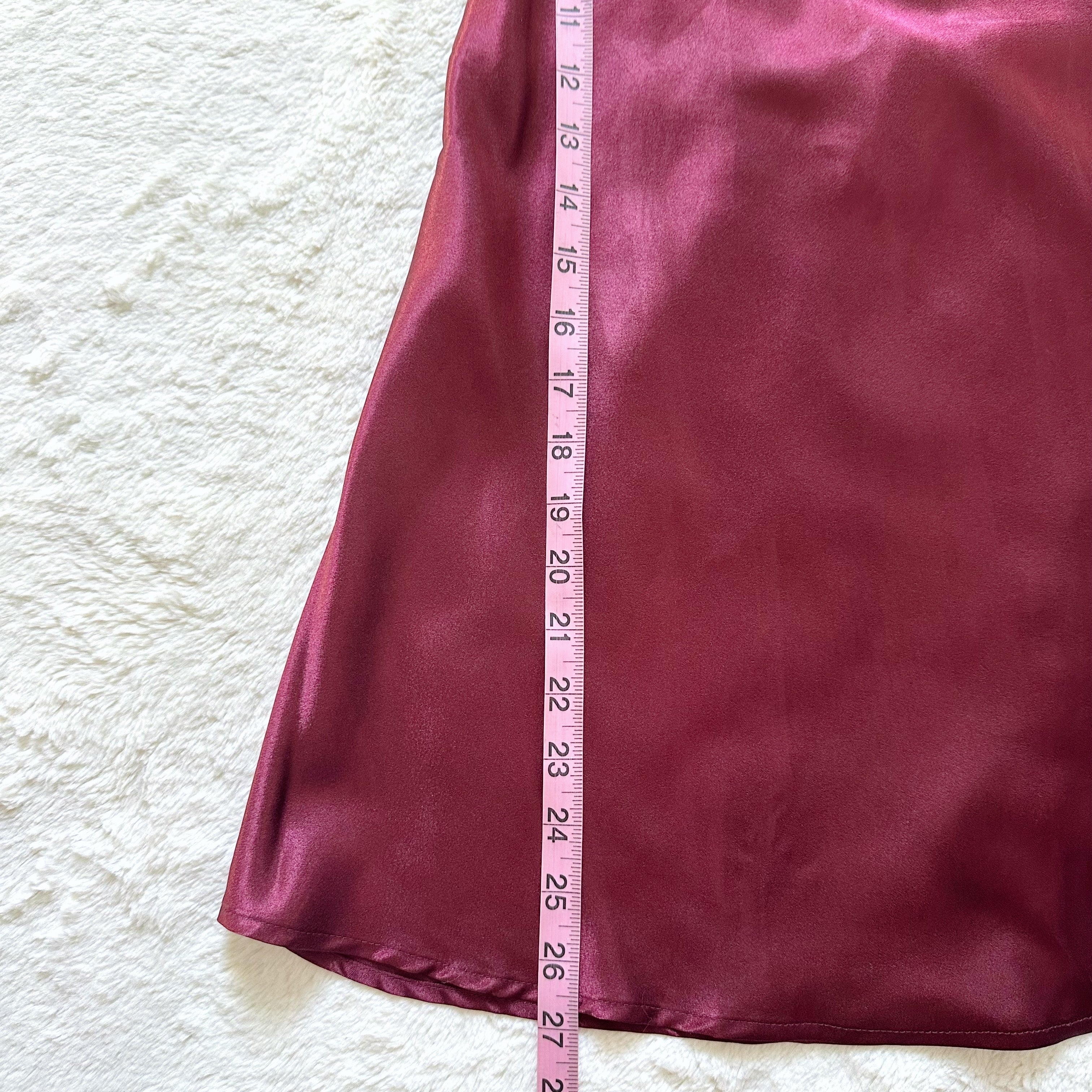 2000's burgundy satin slip dress