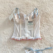 2000's ribbon candy bustier set