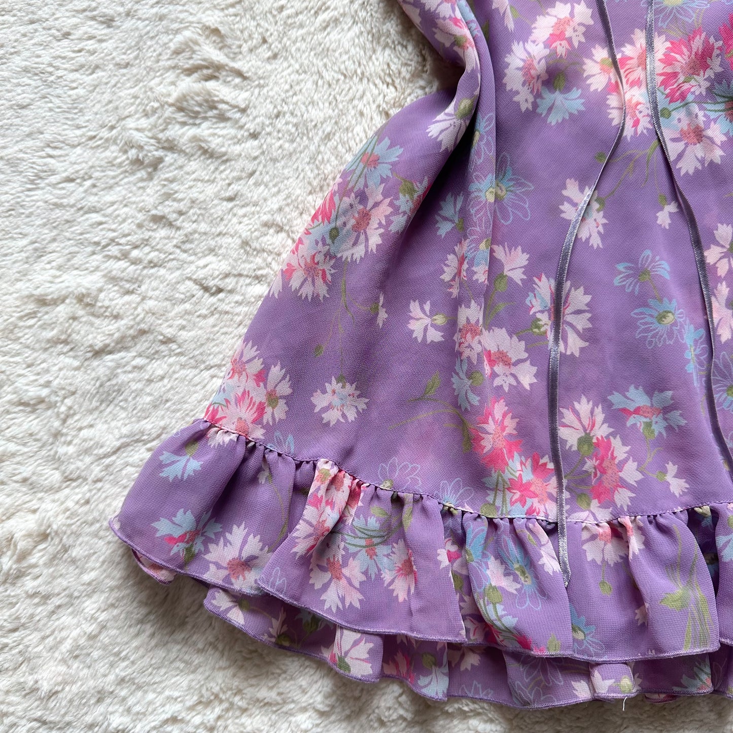 2004 lavender blossom babydoll slip dress