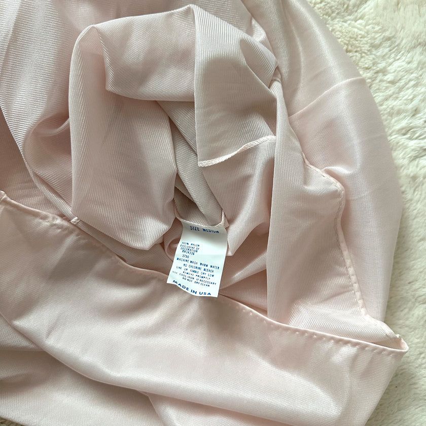 1980's pale swan slip dress