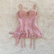 2000's candy hearts bustier set